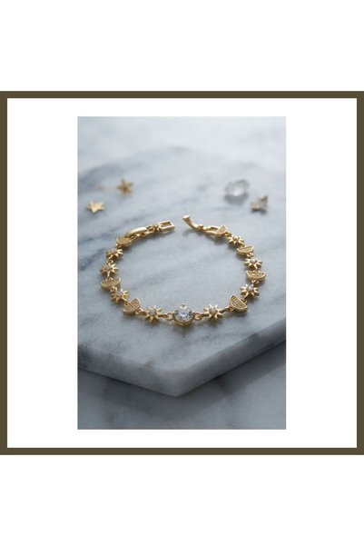 northcity n Gold-Colored Celestial Star and Crescent Moon Design Modal Women'...