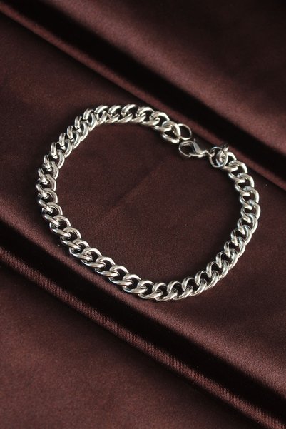 ETC 316L Steel Silver Color Mesh Chain Bracelet 5886