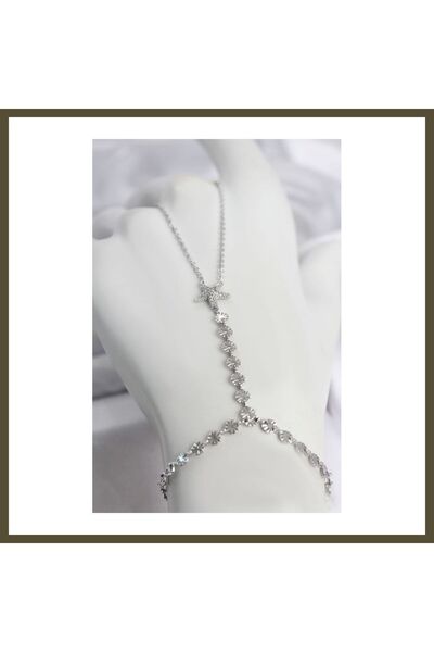 northcity n Silver-Colored Brass Starfish-Shaped Shahmeran BX with Zircon Stones