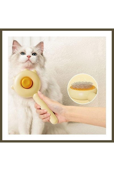 northcity n BX Automatic Self-Cleaning Pet Brush with Paw Design
