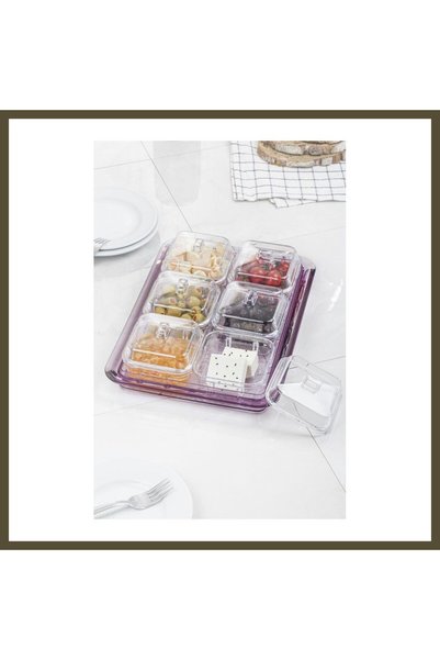 northcity n Acrylic Plum 6-Piece Breakfast Set with Lids & Storage Containers...