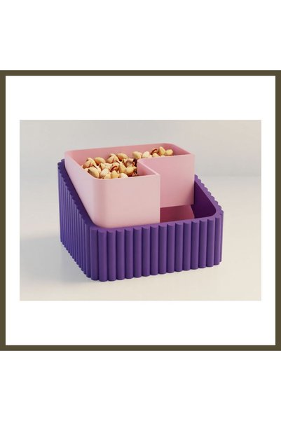 northcity n 3D-Printed Pistachio Bowl - Dual-Chamber Shell Separator Serving ...
