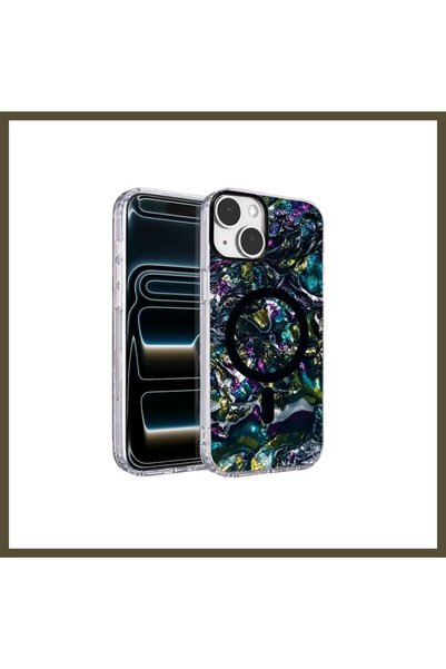 northcity n غطاء Onegif Mila المموج المتوافق مع iPhone 14 - باللون الأزرق الد...