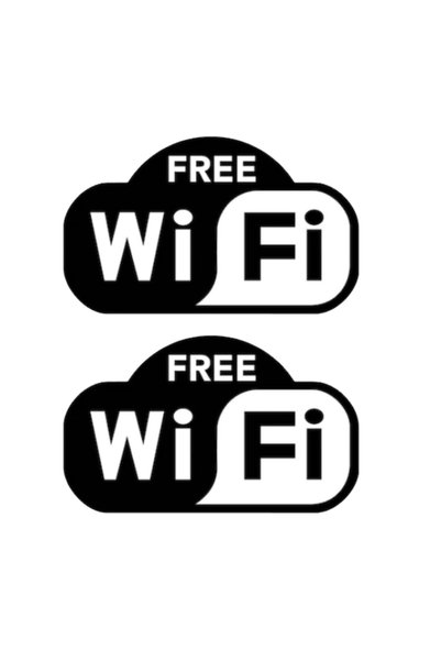 Oracal Artmaker Free Wifi Stickers, set of 2 pieces, 20cm, black with white, ...