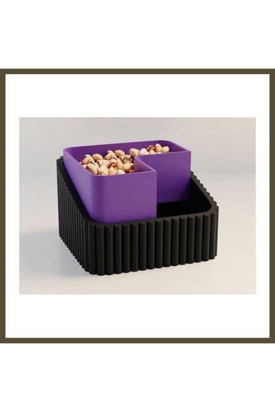 northcity n 3D-Printed Pistachio Bowl - Dual-Chamber Shell Separator Serving ...