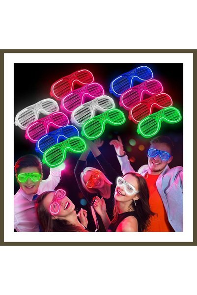 northcity n Glow Model 3 Multi-Function Light-Up Shutter Party Glasses, Assor...