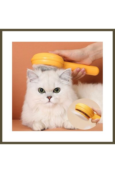 northcity n BX Hamburger-Shaped Self-Cleaning Pet Brush