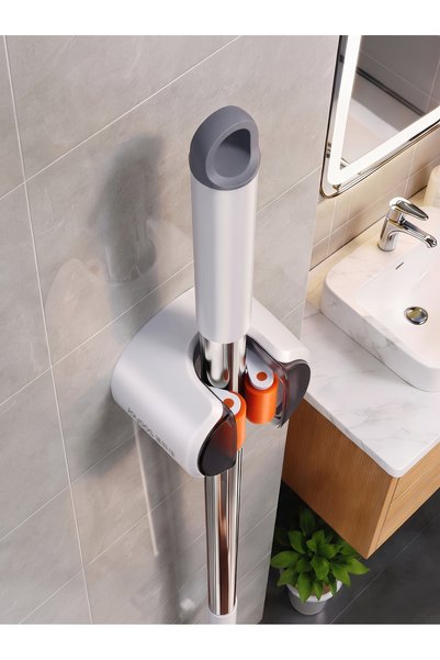 Generic Wall Mounted No Drilling Broom and Mop Holder Attachment Set with Non...