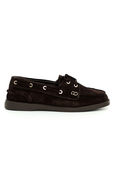 Tuna Genuine Leather Brown Casual Women's Shoes - Rgn7513