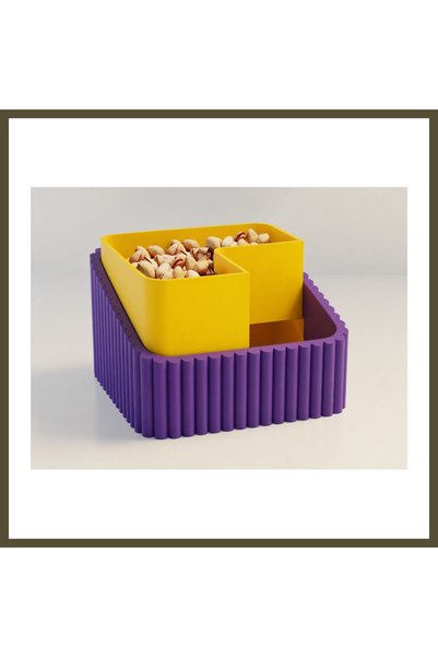 northcity n 3D-Printed Pistachio Bowl - Dual-Chamber Shell Separator Serving ...