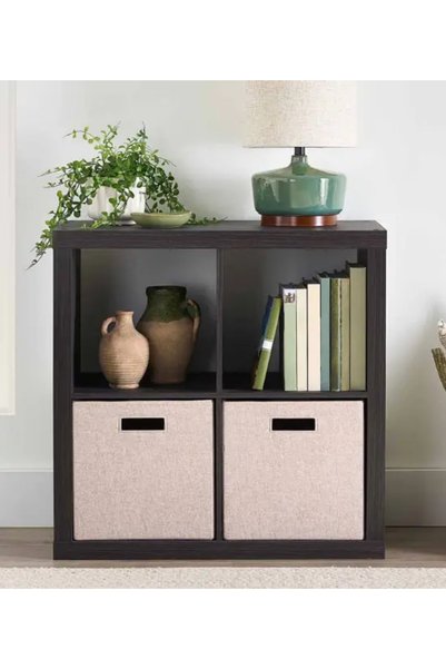 Arabest 4-Cube Square Storage Cabinet, 73.6 x 39 x 73.4 cm Display Unit with ...