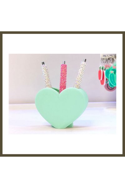 Generic Brand 3D-Printed Shaped Pencil Holder - Desktop Organizer - Mint BX