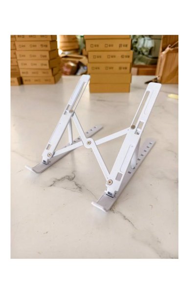 zerzembe 1 White Laptop Stand, Desktop Foldable Adjustable Universal Portable...