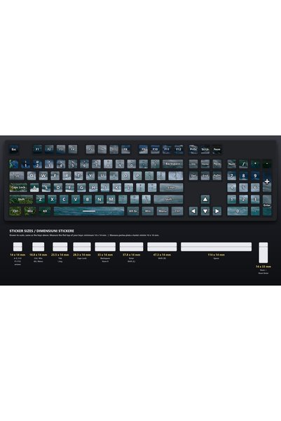 OEM Stickere Tastatura Set Rapids Pe Riu, Imagine Continua, Litere Latine, Fo...