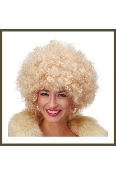 northcity n Gold-Toned Curly Afro Bonus Wig, Party Wig, Platinum Gold BX