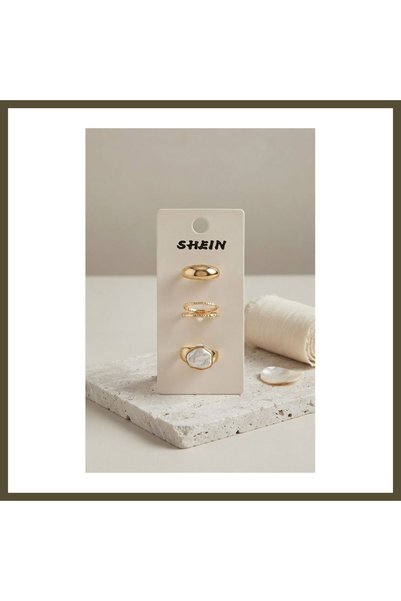 northcity n Gold-Tone Brass 3-Piece Vintage Women's Ring Set BYK4290 BX