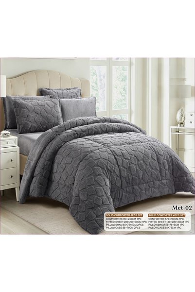 NAJMA Winter Double and Single Duvet Cover Set, Two-Sided, with a Soft Fleece...