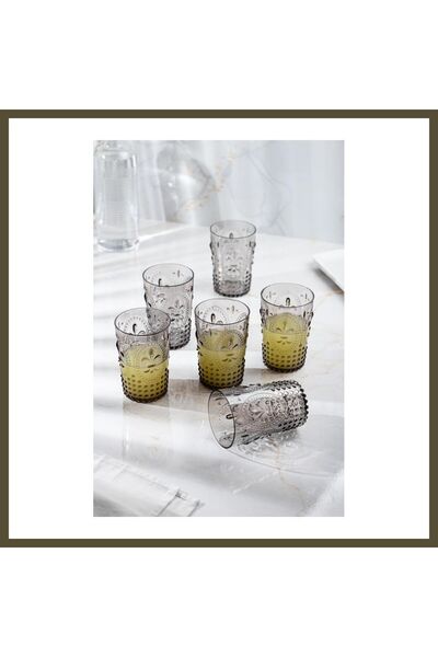 northcity n Acrylic Charcoal Grey 6-Pack of Short Glasses & Water, Soft Drink...