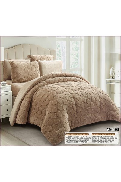 NAJMA Winter Double and Single Duvet Cover Set, Two-Sided, with a Soft Fleece...