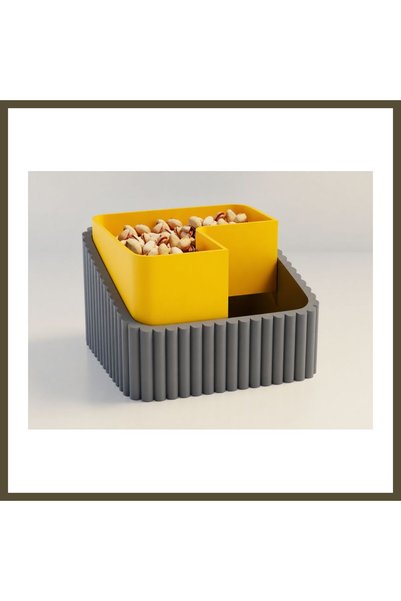 northcity n 3D-Printed Pistachio Bowl - Dual-Compartment Shell Separator Serv...