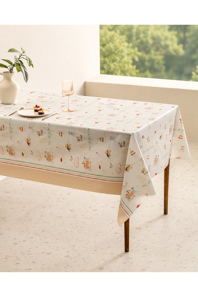 Madame Coco Veloria Masa Örtüsü - Renkli - 100x140 cm