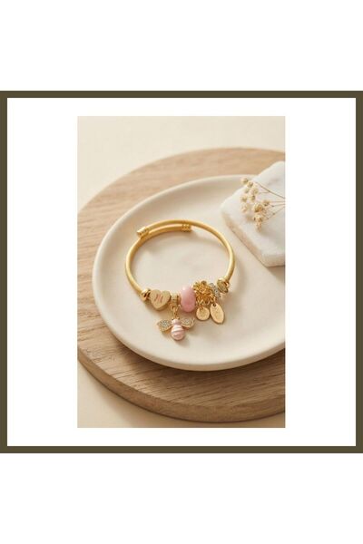 northcity n and Bee Model Pink Charm Bracelet BX