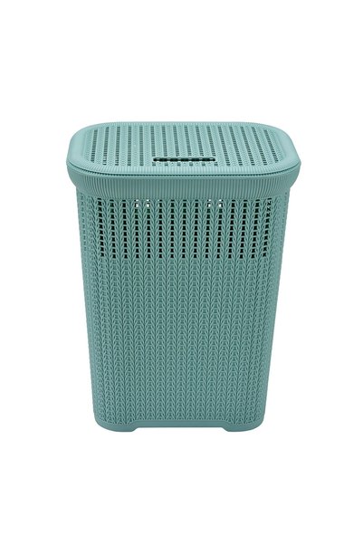 Lawazim Laundry Storage Basket -Grey- Lightweight Portable Spacious Durable V...
