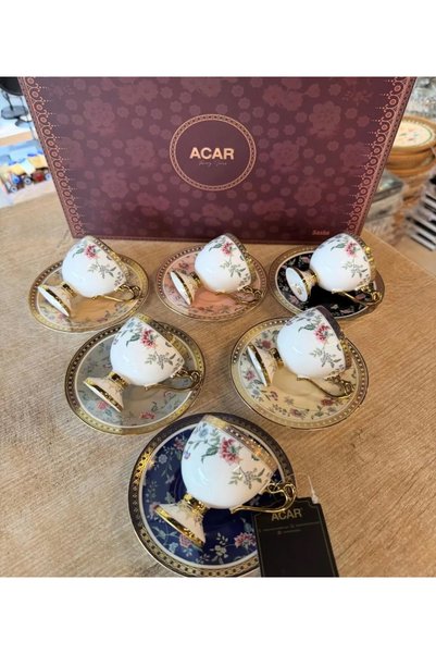 Acar 6 Kişilik Sasha Fincan Takımı