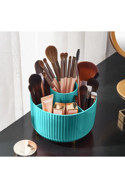 Diesisa Makeup Brush Organizer with 5 Sections Rotatable 360 Degree Rotation ...