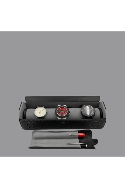 Other Black watch and pen case.