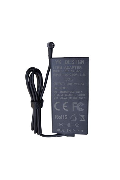 yk desing Asus uyumlu 20v 7.5A muadil 150w iğne uçlu notebook şarj adaptörü