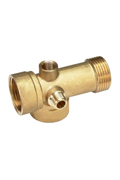 EVOSANITARY Racord din alamă Ø 1'' cu 5 căi pentru hidrofor, 105 mm