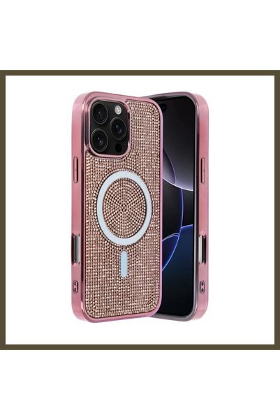 northcity n غطاء هيلين ماج سيف المتوافق مع هاتف iPhone 16 Pro - لون وردي BX.
