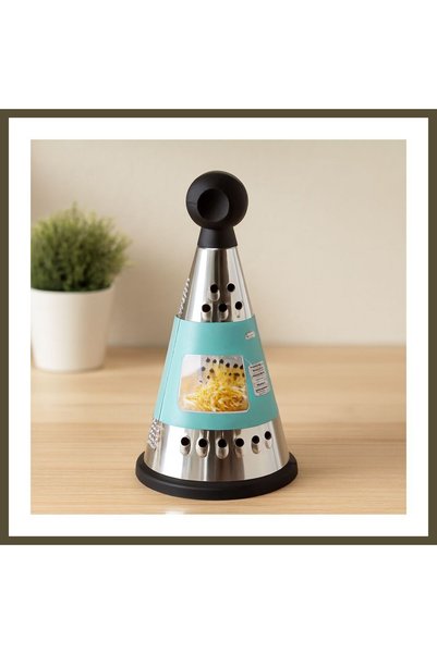northcity n 3-Section 9-Inch Steel Grater - Plastic Handle, Silicone Base BX