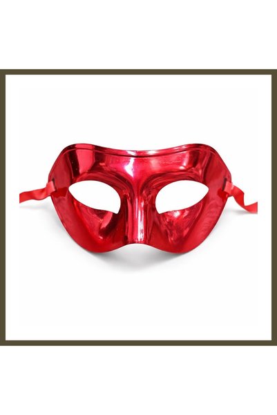 northcity n Metallic Shiny Party Mask, Red, 16x7 cm BX