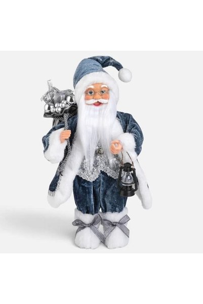 OEM Figurină decorativă Moș Crăciun cu sac și felinar 31cm, DCJ916 - Momente ...