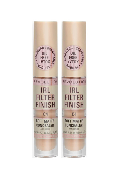 Revolution 2x PACK IRL Filter Finish C4 – Complexion Corrector, Shade C4