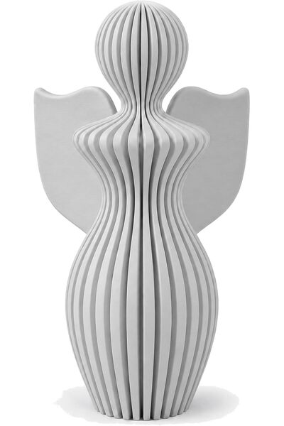 Generic Modern Angel Figurine 13 cm, Ribbed Minimalist Guardian Angel Statue,...