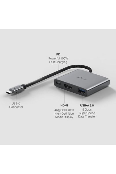 TP-LINK USB 3.0 Hub Uh720 with 7 Ports with 2 Charging Ports from Tp-Link, Black