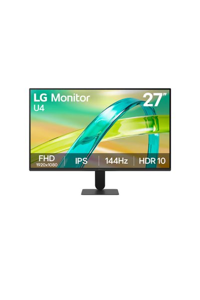 LG شاشة 27U411B-B مقاس 27 بوصة، FHD IPS، دقة 1920x1080، معدل تحديث 144 هرتز، ...