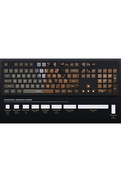 OEM Stickere Tastatura Motiv Cutie de Carton, Design Continuu, Set Complet A4...
