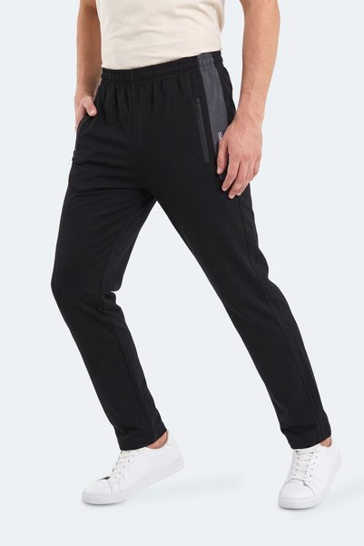 Slazenger بنطلون رياضي رجالي أسود من ماركة كارلا.