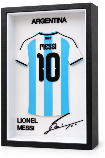 Generic Lionel Messi Argentina No. 10 Collectible Jersey Frame, 23 x 15 cm, B...