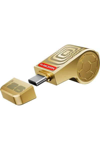 SanDisk 128GB USB-C Flash Drive, FIFA World Cup 2026 Gold Edition - Up to 300...