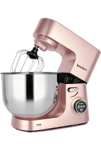 Koolen خلاط رقمي متعدد السرعات، طراز ABS 1300 W، 8 سرعات، سعة 8 لترات، لون وردي.