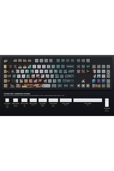 OEM Stickere Tastatura Set Motiv Folie cu bule, Litere Latine Fara Diacritice...
