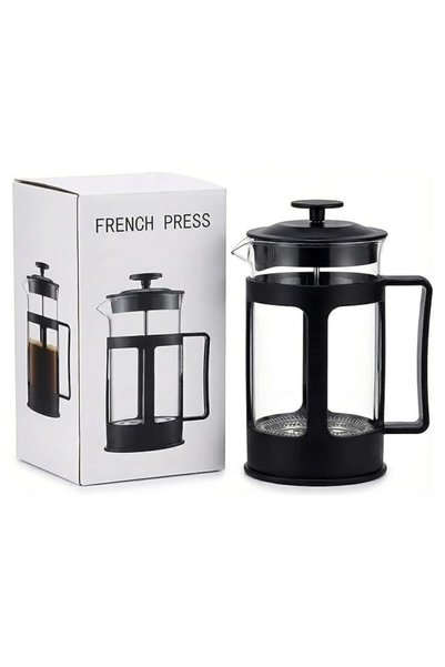 TSUMAB French Press Coffee Maker with Glass Carafe, Black Frame, Plunger Filt...