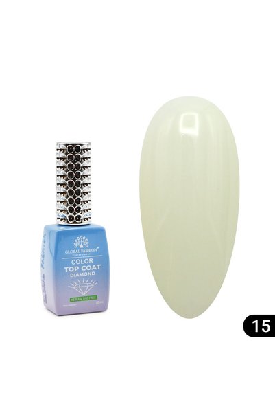 global fashion Έγχρωμο Top Coat, 12 ml, 15