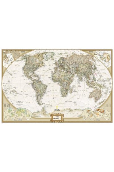 NATIONAL GEOGRAPHIC World Executive, Poster Size, Tubed: Wall Maps World