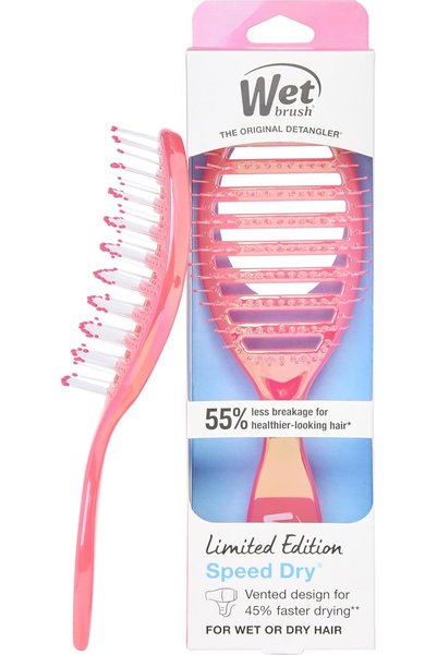 Wet Brush فرشاة فك تشابك الشعر الكثيف من كاستم كير - لون أسود للجنسين، قطعة و...